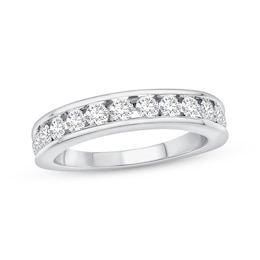 Diamond Anniversary Ring 1 ct tw Round-cut 10K White Gold