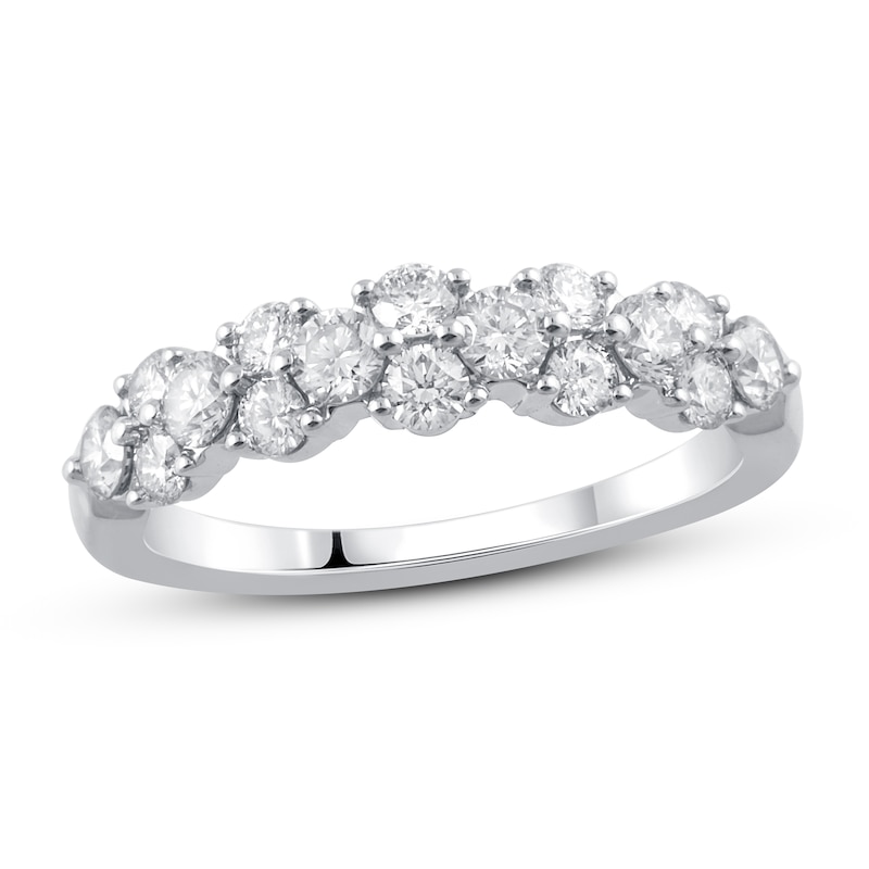 Main Image 1 of Diamond Anniversary Ring 1 ct tw Round-Cut 14K White Gold