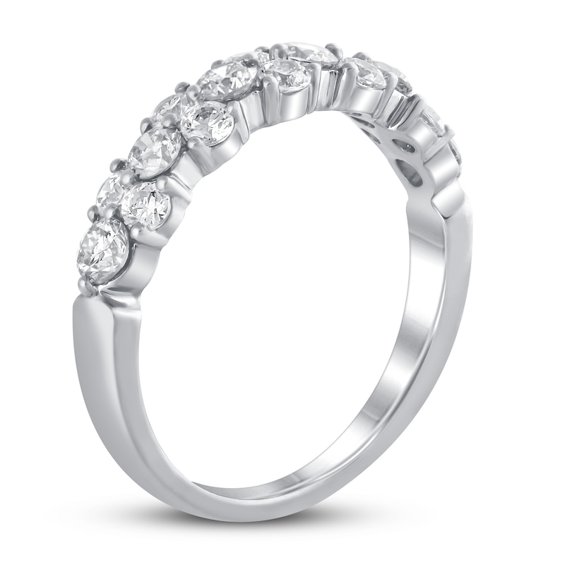 Main Image 2 of Diamond Anniversary Ring 1 ct tw Round-Cut 14K White Gold