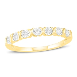 Diamond Anniversary Ring 1/10 ct tw Round-Cut 10K Yellow Gold