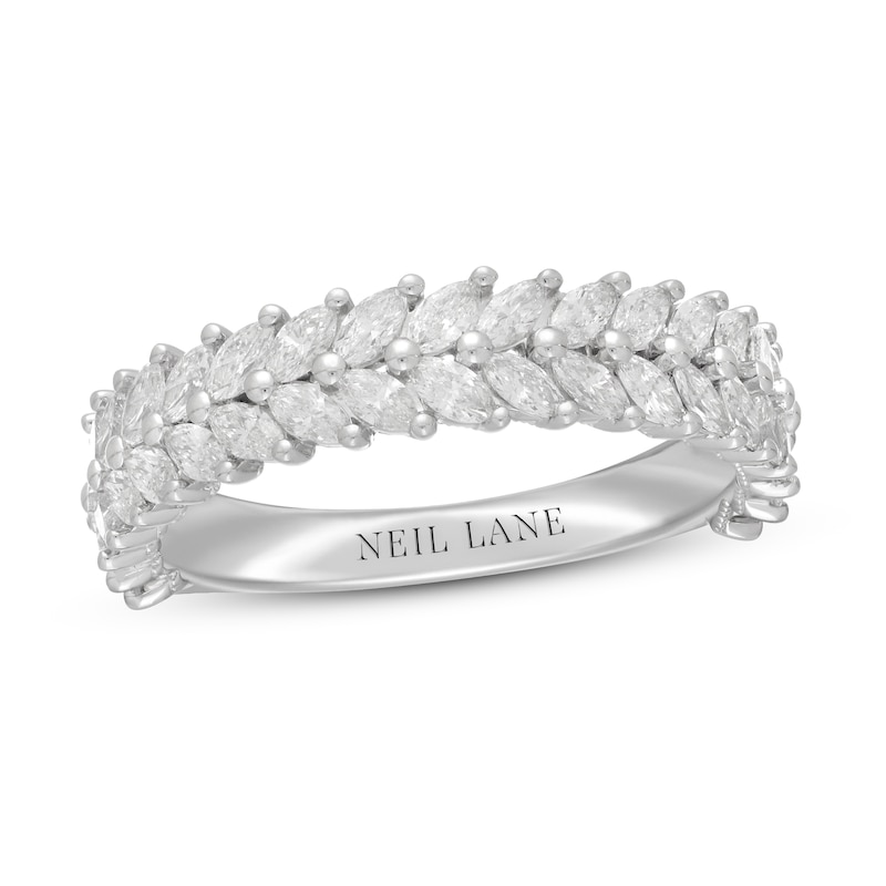 Main Image 1 of Neil Lane Premiere Diamond Anniversary Ring 1-1/5 ct tw Marquise-Cut 14K White Gold