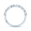 Thumbnail Image 4 of Monique Lhuillier Bliss Diamond Wedding Band 1-1/4 ct tw Pear & Round-cut 18K White Gold