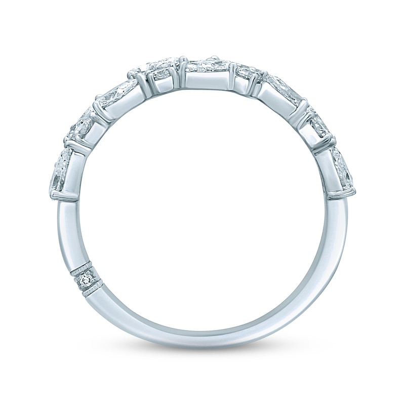 Main Image 4 of Monique Lhuillier Bliss Diamond Wedding Band 1-1/4 ct tw Pear & Round-cut 18K White Gold