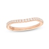 Thumbnail Image 1 of Monique Lhuillier Bliss Diamond Contour Wedding Band 1/4 ct tw Round-cut 18K Rose Gold