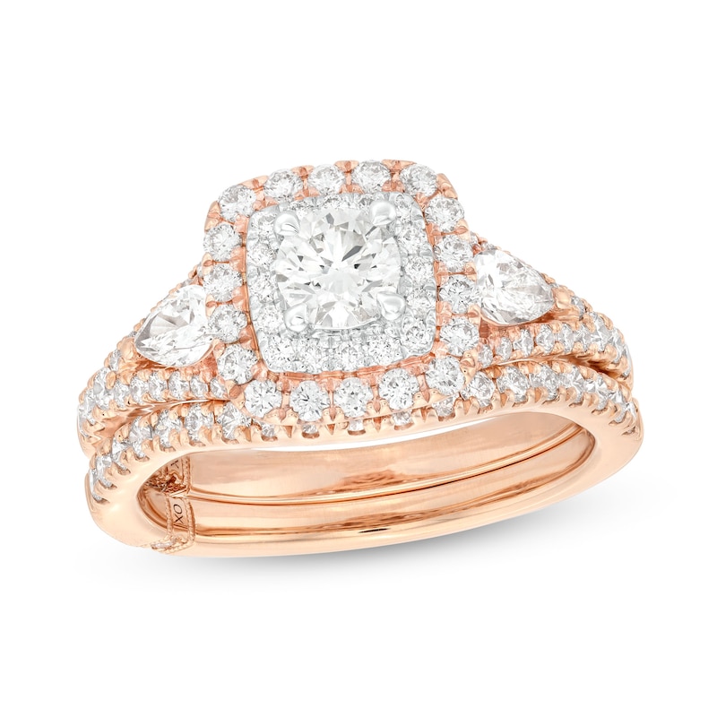 Main Image 4 of Monique Lhuillier Bliss Diamond Contour Wedding Band 1/4 ct tw Round-cut 18K Rose Gold