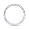 Thumbnail Image 3 of Monique Lhuillier Bliss Diamond Contour Wedding Band 1/3 ct tw Round-cut 18K White Gold