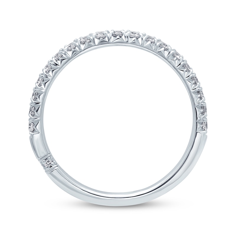 Main Image 3 of Monique Lhuillier Bliss Diamond Contour Wedding Band 1/3 ct tw Round-cut 18K White Gold