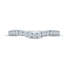 Thumbnail Image 4 of Monique Lhuillier Bliss Diamond Contour Wedding Band 1/3 ct tw Round-cut 18K White Gold