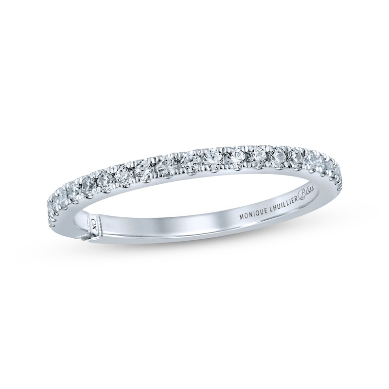 Main Image 1 of Monique Lhuillier Bliss Diamond Wedding Band 1/4 ct tw Round-cut 18K White Gold