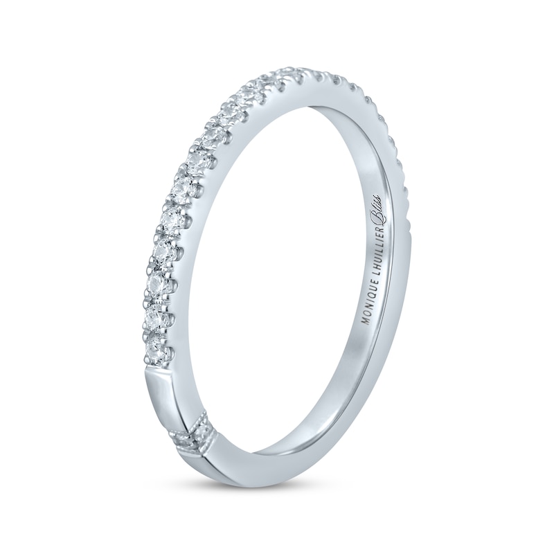 Main Image 2 of Monique Lhuillier Bliss Diamond Wedding Band 1/4 ct tw Round-cut 18K White Gold