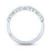 Thumbnail Image 3 of Monique Lhuillier Bliss Diamond Wedding Band 1/2 ct tw Marquise & Round-cut 18K White Gold