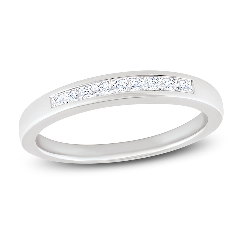 Main Image 1 of Diamond Anniversary Band 1/4 ct tw Princess-Cut 10K White Gold