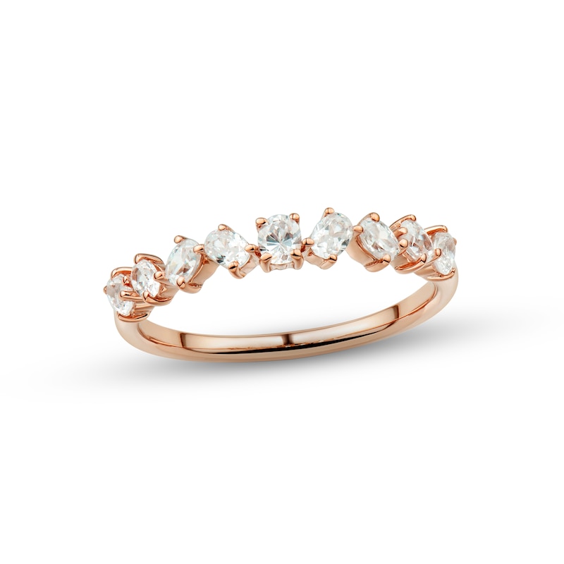 Main Image 1 of Diamond Anniversary Ring 1/2 ct tw Oval-cut 10K Rose Gold