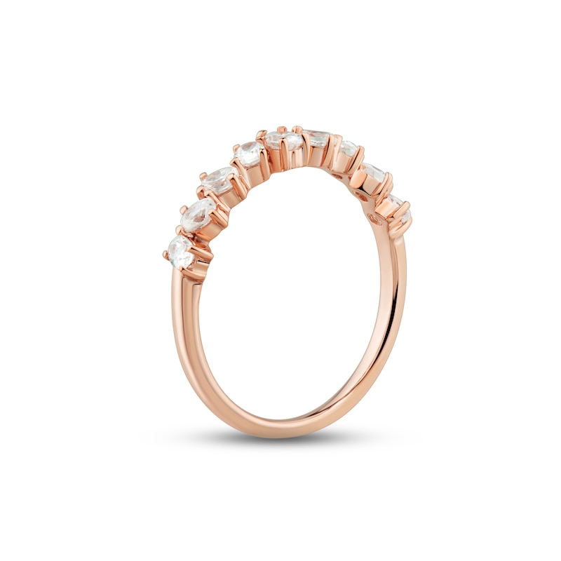 Main Image 2 of Diamond Anniversary Ring 1/2 ct tw Oval-cut 10K Rose Gold