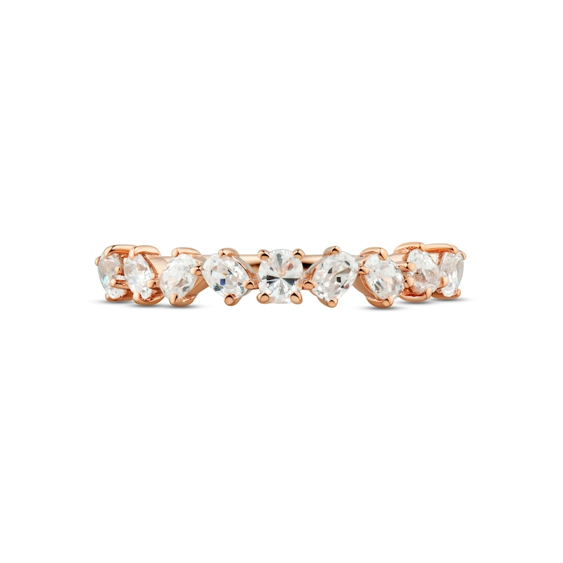 Main Image 3 of Diamond Anniversary Ring 1/2 ct tw Oval-cut 10K Rose Gold