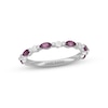 Thumbnail Image 1 of Neil Lane Garnet & Diamond Anniversary Ring 1/6 ct tw 14K White Gold