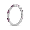 Thumbnail Image 2 of Neil Lane Garnet & Diamond Anniversary Ring 1/6 ct tw 14K White Gold