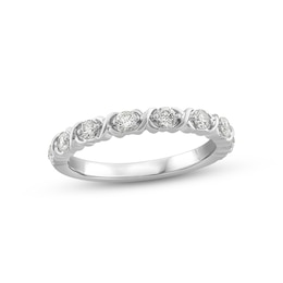 XO from KAY Diamond Anniversary Band 1/2 ct tw Round-cut 10K White Gold