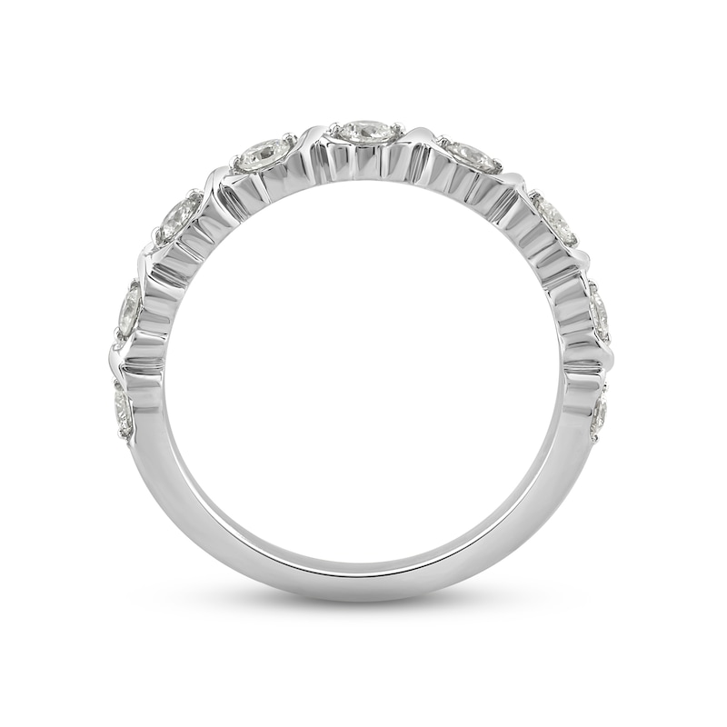 Main Image 3 of XO from KAY Diamond Anniversary Band 1/2 ct tw Round-cut 10K White Gold