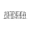 Thumbnail Image 3 of Diamond Two-Row Anniversary Band 3 ct tw Round-cut 14K White Gold