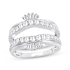 Thumbnail Image 1 of Baguette & Round-Cut Diamond Enhancer Ring 1 ct tw 14K White Gold