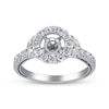 Thumbnail Image 0 of Marquise and Round-Cut Diamond Ring Setting 1 ct tw 14K White Gold