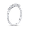 Thumbnail Image 2 of Diamond Twist Anniversary Band 1/2 ct tw Round-cut 14K White Gold