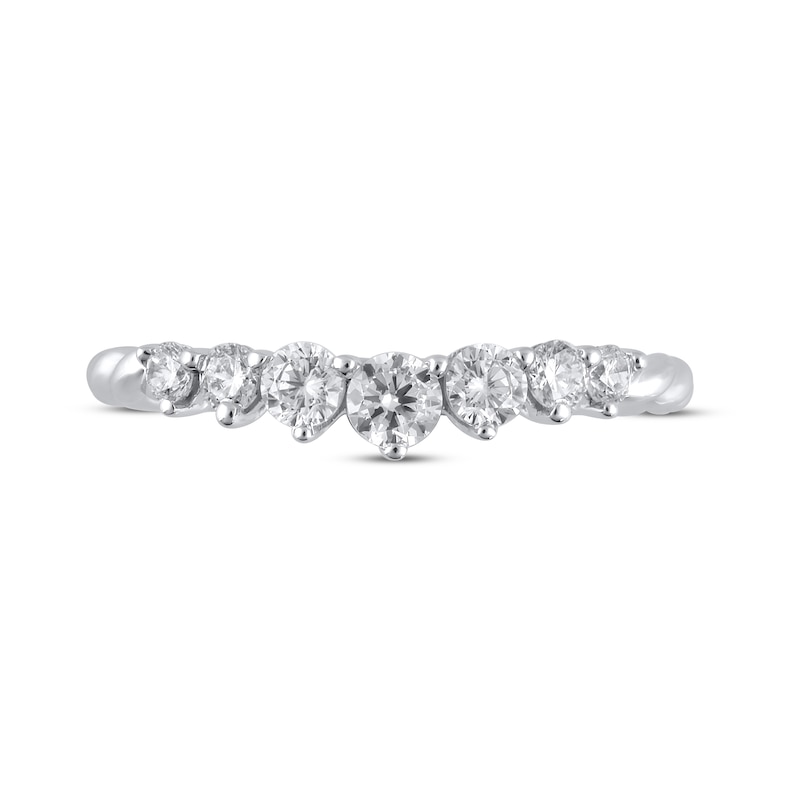 Main Image 3 of Diamond Twist Anniversary Band 1/2 ct tw Round-cut 14K White Gold