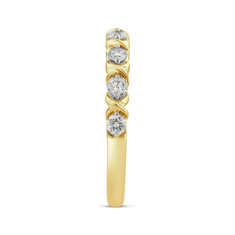 Main Image 2 of XO from KAY Round-Cut Diamond Anniversary Band 1/2 ct tw 14K Yellow Gold