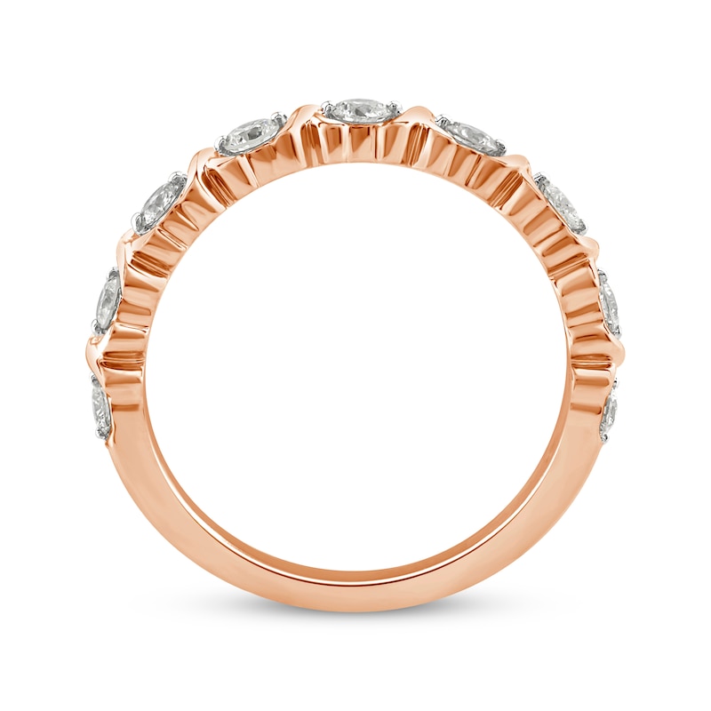 Main Image 3 of XO from KAY Round-Cut Diamond Anniversary Band 1/2 ct tw 14K Rose Gold