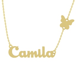 Butterfly Nameplate Pendant