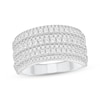 Thumbnail Image 1 of Round-cut Diamond Multi-Row Anniversary Band 1 ct tw 10K White Gold