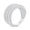 Thumbnail Image 2 of Round-cut Diamond Multi-Row Anniversary Band 1 ct tw 10K White Gold