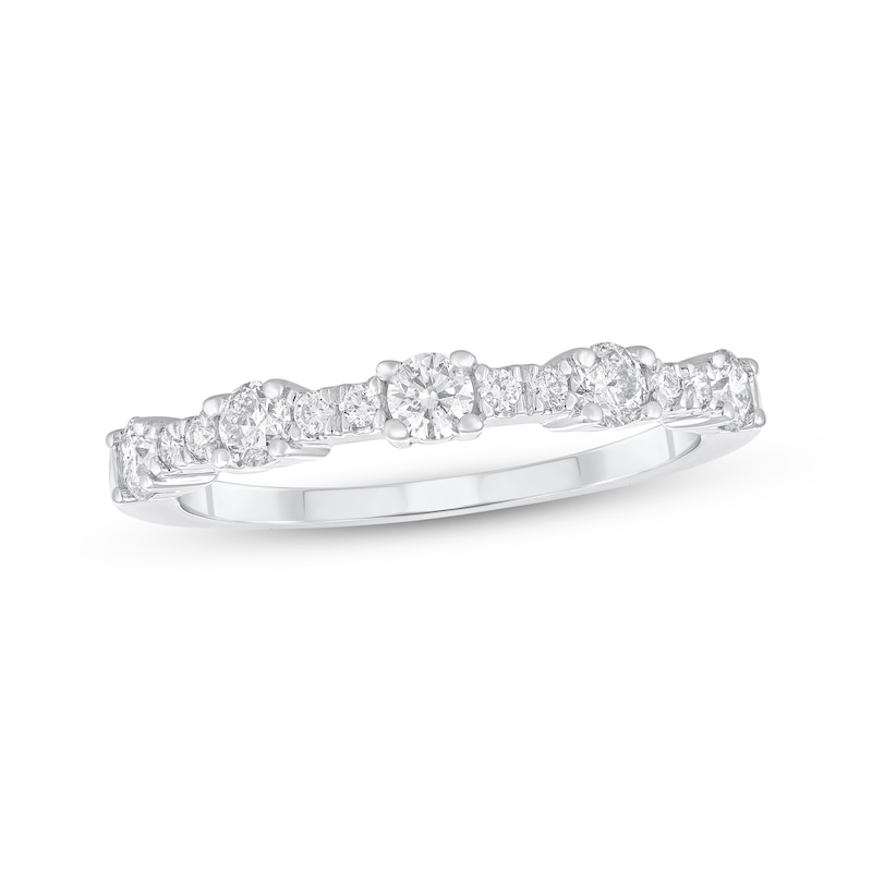 Main Image 1 of Round-cut Diamond Anniversary Band 1/2 ct tw 14K White Gold