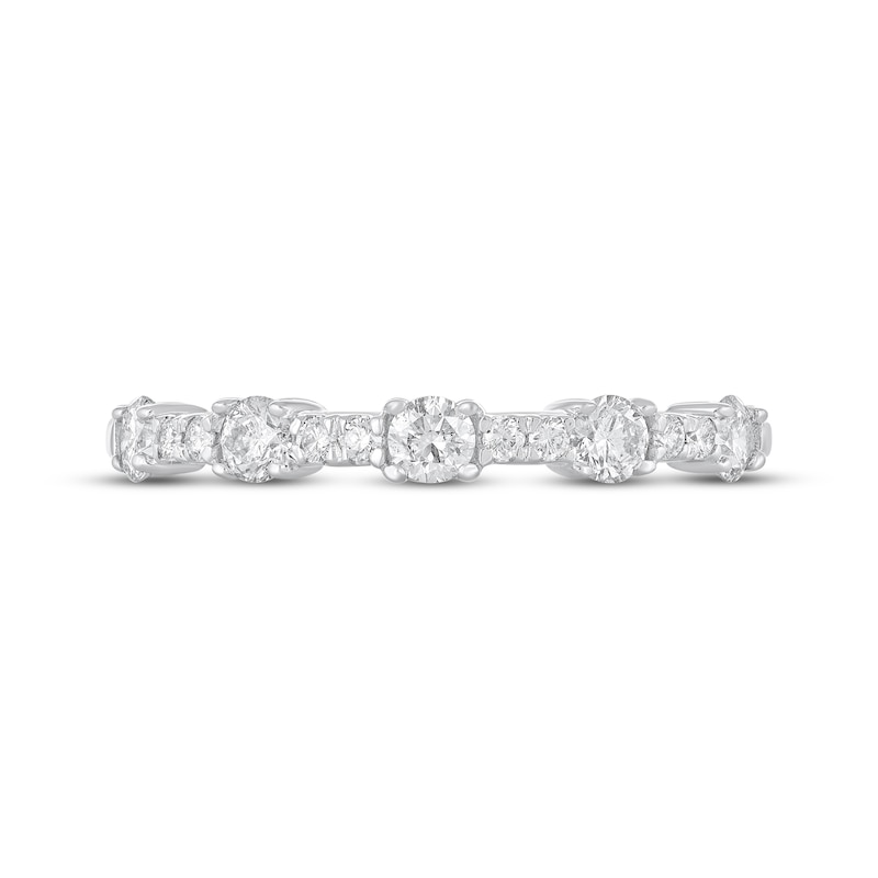 Main Image 2 of Round-cut Diamond Anniversary Band 1/2 ct tw 14K White Gold