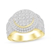 Thumbnail Image 1 of Men's Multi-Diamond Center Circle Ring 2 ct tw 10K Yellow Gold