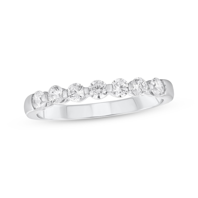 Main Image 1 of Diamond Seven-Stone Anniversary Band 1/2 ct tw 14K White Gold