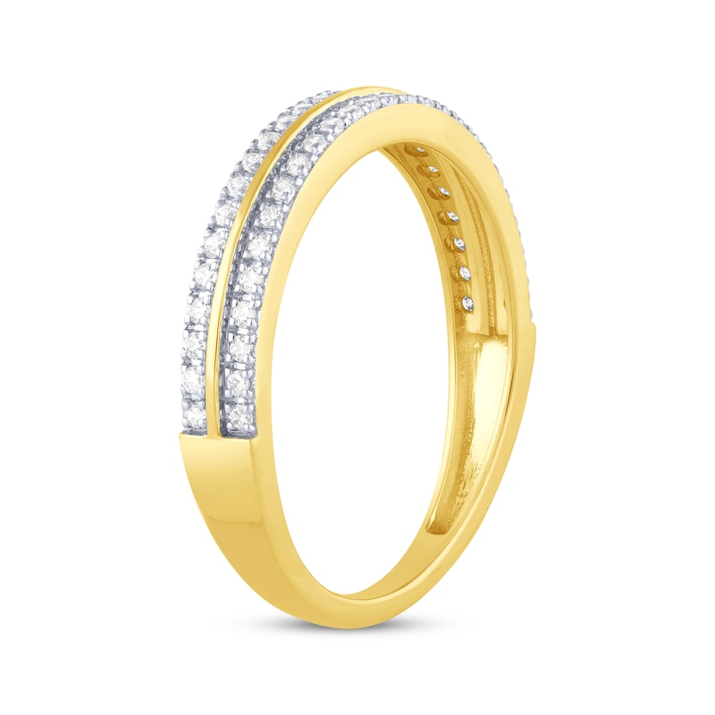 Main Image 2 of Diamond Two-Row Anniversary Ring 1/4 ct tw 14K Yellow Gold