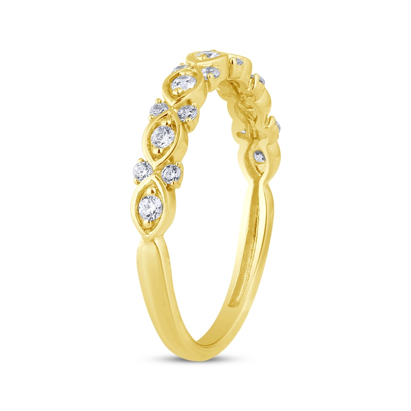 Main Image 2 of Diamond Marquise-Frame Anniversary Ring 1/4 ct tw 14K Yellow Gold