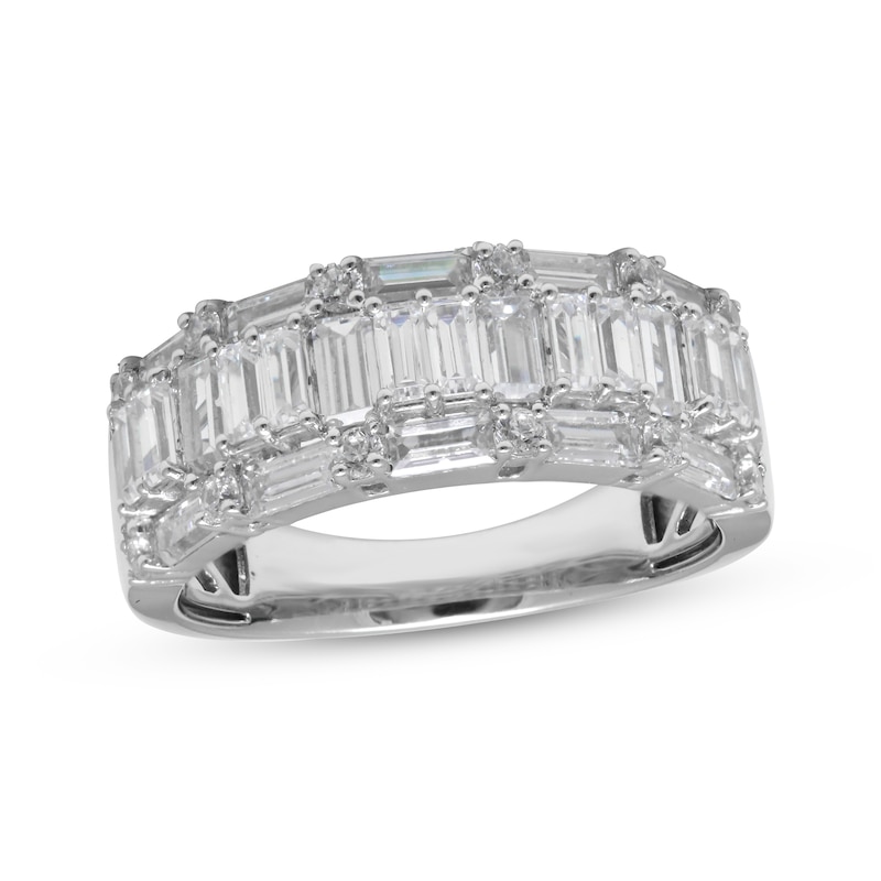 Lab-Grown Diamonds by KAY Baguette & Round-Cut Ring 1-1/2 ct tw 10K White Gold