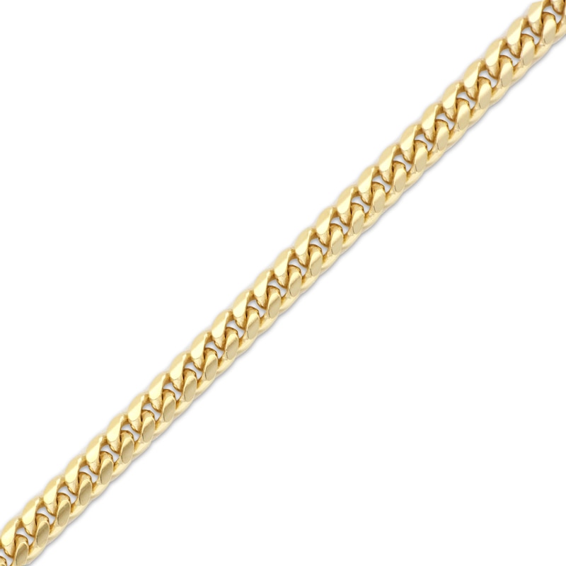 Main Image 2 of Solid Miami Cuban Curb Chain Necklace 3.3mm 14K Yellow Gold 22&quot;