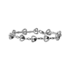 Thumbnail Image 1 of Black Diamond Heart Link Bracelet 1/10 ct tw Sterling Silver 7.5&quot;