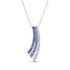 Thumbnail Image 1 of Le Vian Denim Ombre Sapphire Necklace 14K Vanilla Gold 18&quot;