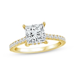 Lab-Grown Diamonds by KAY Princess-Cut Engagement Ring 1-1/4 ct tw 14K Yellow Gold