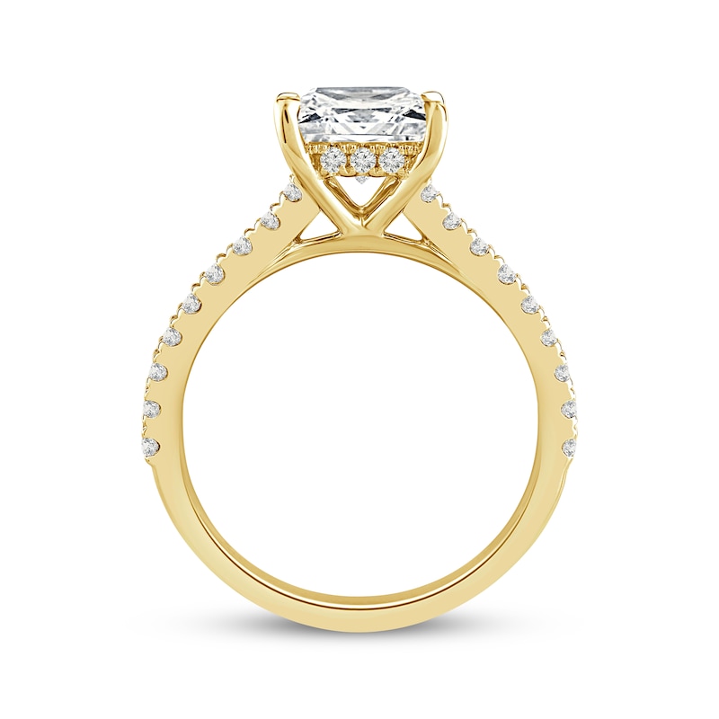 Main Image 3 of Lab-Grown Diamonds by KAY Princess-Cut Engagement Ring 1-1/4 ct tw 14K Yellow Gold