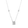 Thumbnail Image 2 of Diamond Halo Station Necklace 1 ct tw 14K White Gold 18.5&quot;