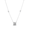 Thumbnail Image 3 of Diamond Halo Station Necklace 1 ct tw 14K White Gold 18.5&quot;