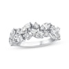 Thumbnail Image 1 of Marquise & Round-Cut Diamond Alternating Anniversary Ring 2 ct tw 14K White Gold