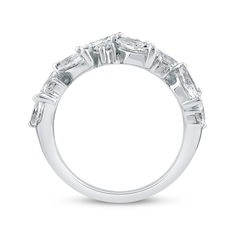 Main Image 3 of Marquise & Round-Cut Diamond Alternating Anniversary Ring 2 ct tw 14K White Gold