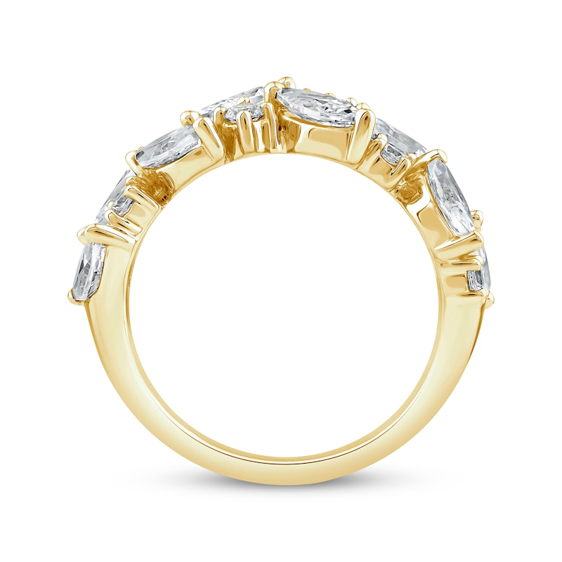 Main Image 3 of Marquise & Round-Cut Diamond Alternating Anniversary Ring 2 ct tw 14K Yellow Gold